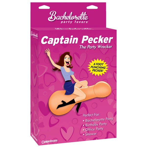 Bachelorette Party Favors Captain Pecker - Inflatable Penis - Pleasure Den
