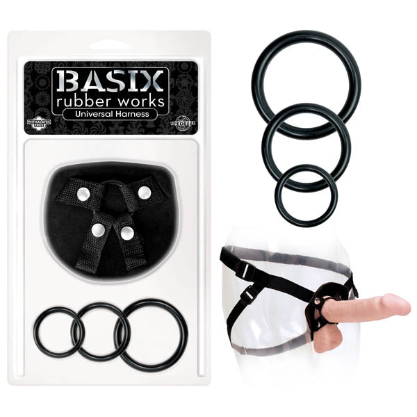 Basix Rubber Works Universal Harness - Strap-On Harness (No Probe Included) - Pleasure Den