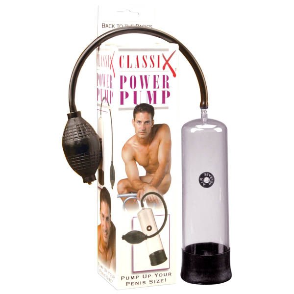 Classix Power Pump - Clear Penis Pump - Pleasure Den