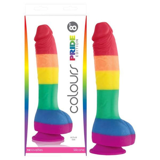 Colours Pride Edition - 8'' Dong - Rainbow 20.3 cm Dong - Pleasure Den