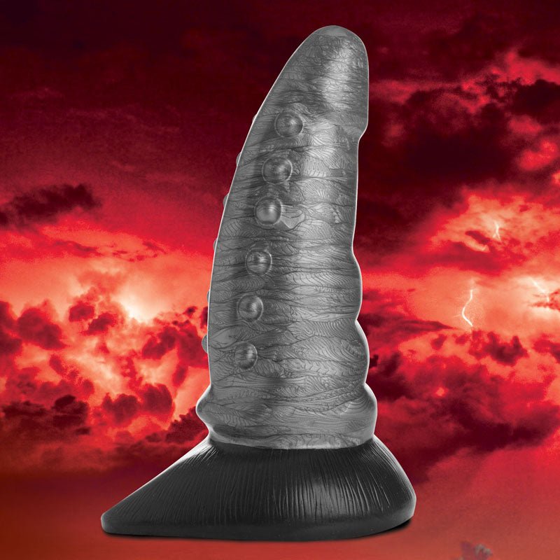 Creature Cocks Beastly Tapered Bumpy Silicone Dildo - Silver 21 cm Bumpy Dildo - Pleasure Den