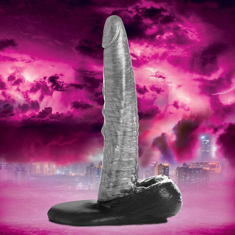 Creature Cocks The Gargoyle Rock Hard Silicone Dildo - Silver 23.6 cm Fantasy Dildo - Pleasure Den
