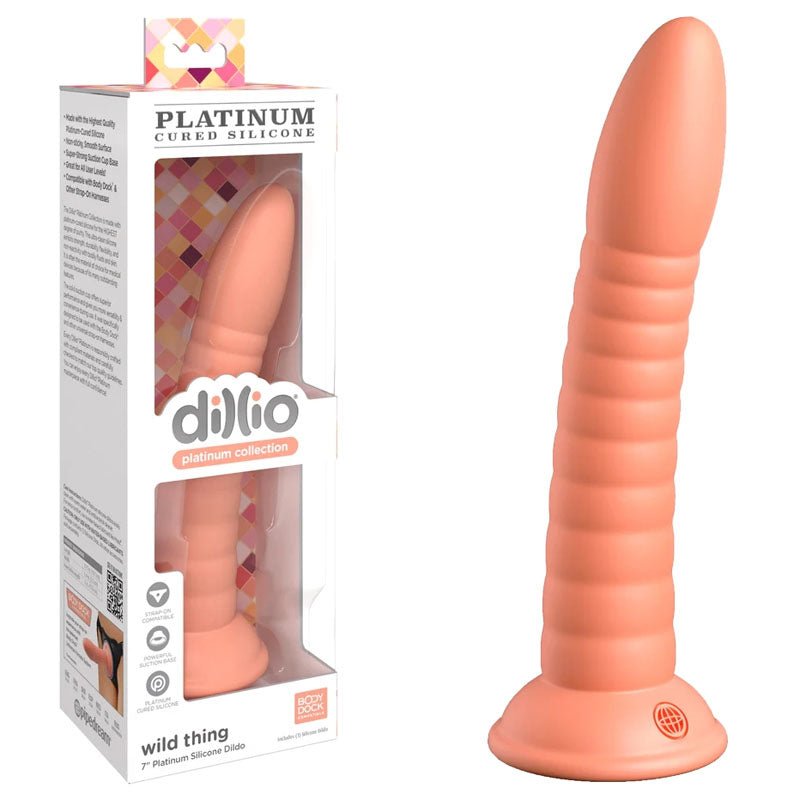 Dillio Platinum Wild Thing - Peach - Peach 17.8 cm (7'') Dong - Pleasure Den