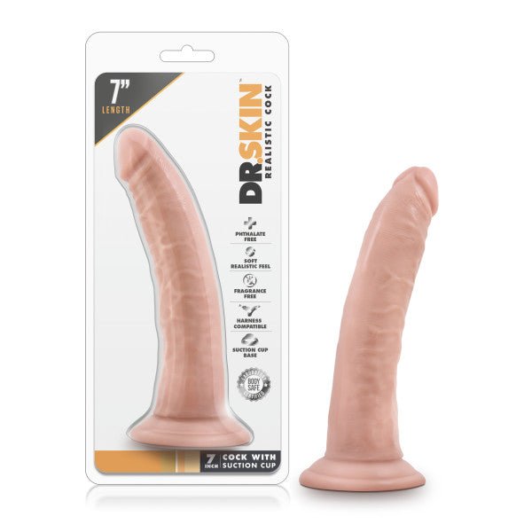 Dr. Skin 7'' Cock with Suction Cup - 17.8 cm Dong - Pleasure Den