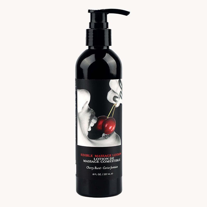 Edible Massage Lotion - Cherry - Cherry Flavoured Massage Lotion - 237 ml - Pleasure Den