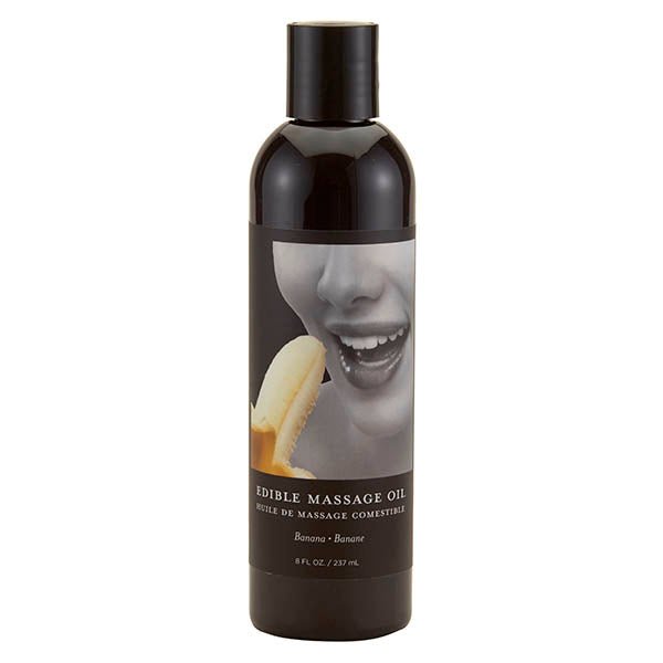 Edible Massage Oil - Banana Flavoured - 237 ml Bottle - Pleasure Den