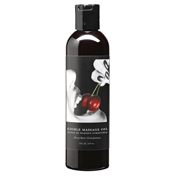Edible Massage Oil - Cherry Burst Flavoured - 237 ml Bottle - Pleasure Den