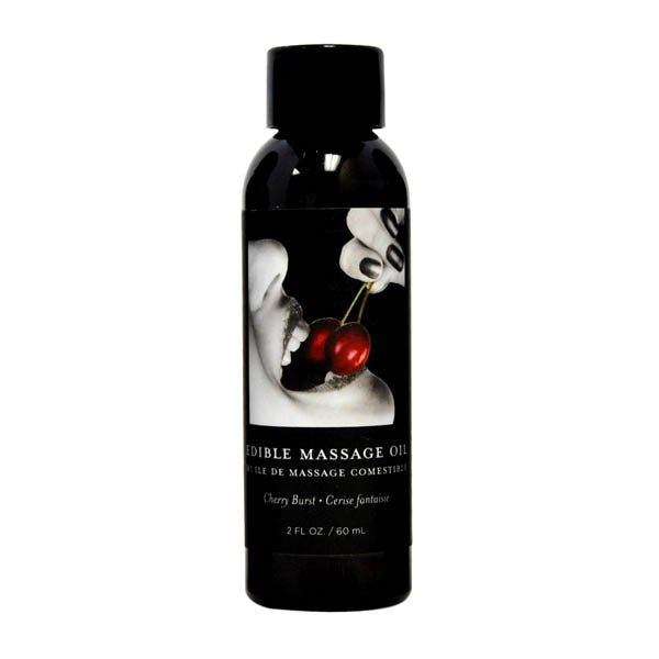 Edible Massage Oil - Cherry Burst Flavoured - 59 ml Bottle - Pleasure Den
