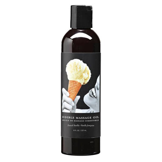 Edible Massage Oil - French Vanilla Flavoured - 237 ml Bottle - Pleasure Den
