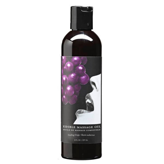 Edible Massage Oil - Gushing Grape Flavoured - 237 ml Bottle - Pleasure Den