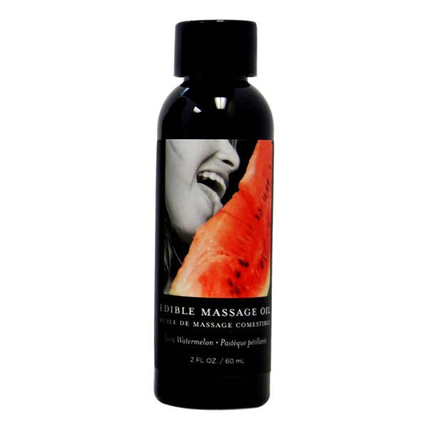 Edible Massage Oil - Juicy Watermelon Flavoured - 59 ml Bottle - Pleasure Den