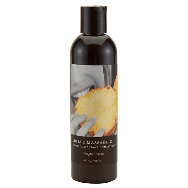 Edible Massage Oil - Pineapple Flavoured - 237 ml Bottle - Pleasure Den