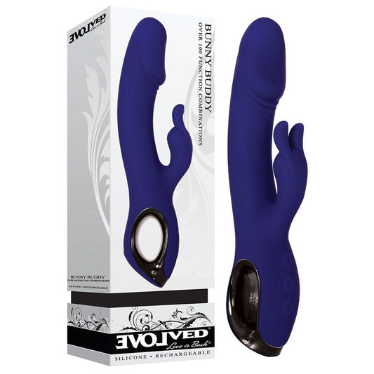 Evolved Bunny Buddy - 22.2 cm USB Rechargeable Rabbit Vibrator - Pleasure Den