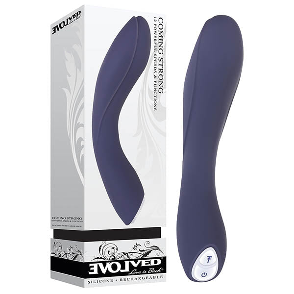 Evolved Coming Strong - Navy 119 cm (7.5'') USB Rechargeable Vibrator - Pleasure Den
