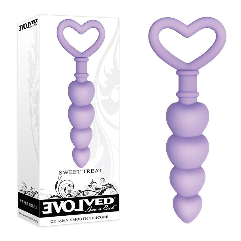 Evolved Sweet Treat - 11.5 cm Beaded Butt Plug with Handle - Pleasure Den