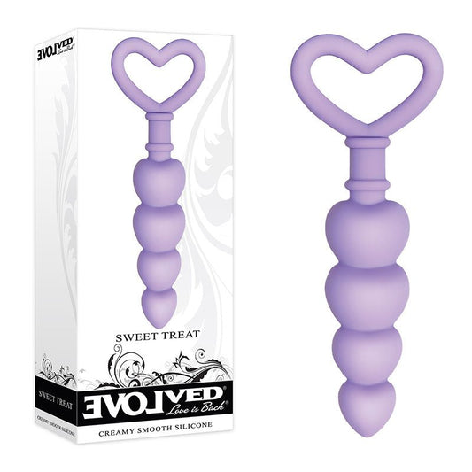 Evolved Sweet Treat - 11.5 cm Beaded Butt Plug with Handle - Pleasure Den