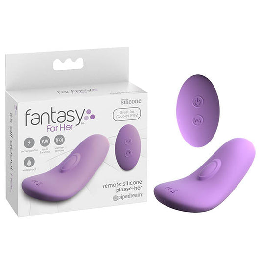 Fantasy For Her Remote Silicone Please-Her - USB Rechargeable Stimulator with Wireless Remote - Pleasure Den