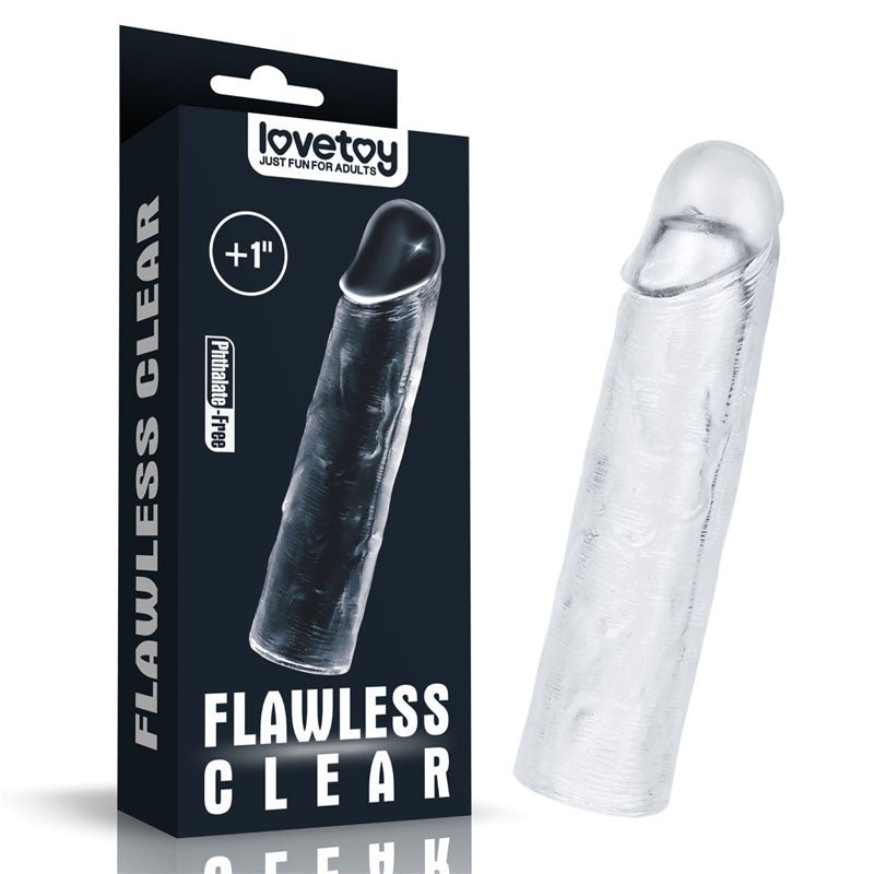 Flawless Penis Sleeve 1'' - 2.5 cm Penis Extender Sleeve - Pleasure Den