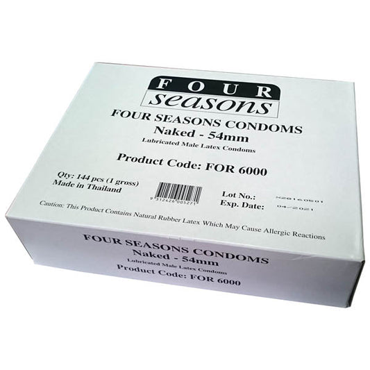 Four Seasons Naked Classic Condoms - Bulk Box of 144 - Pleasure Den