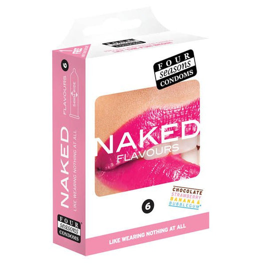 Four Seasons Naked Flavours - Ultra Thin Flavoured Condoms - 6 Pack - Pleasure Den