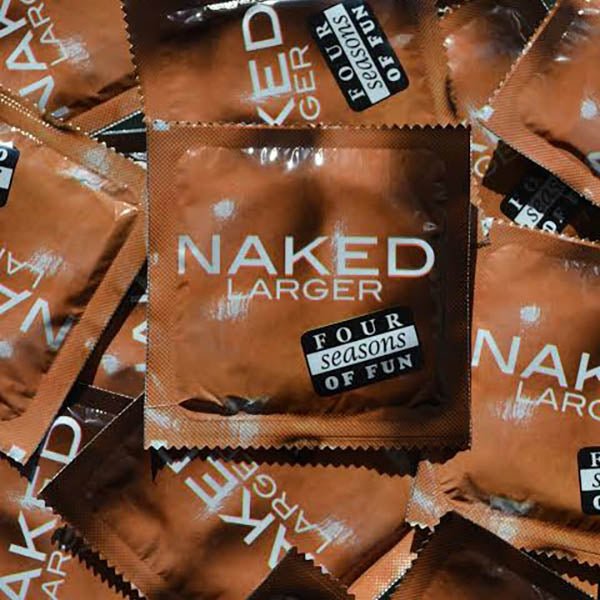 Four Seasons Naked Larger Condoms - Bulk Box of 144 - Pleasure Den