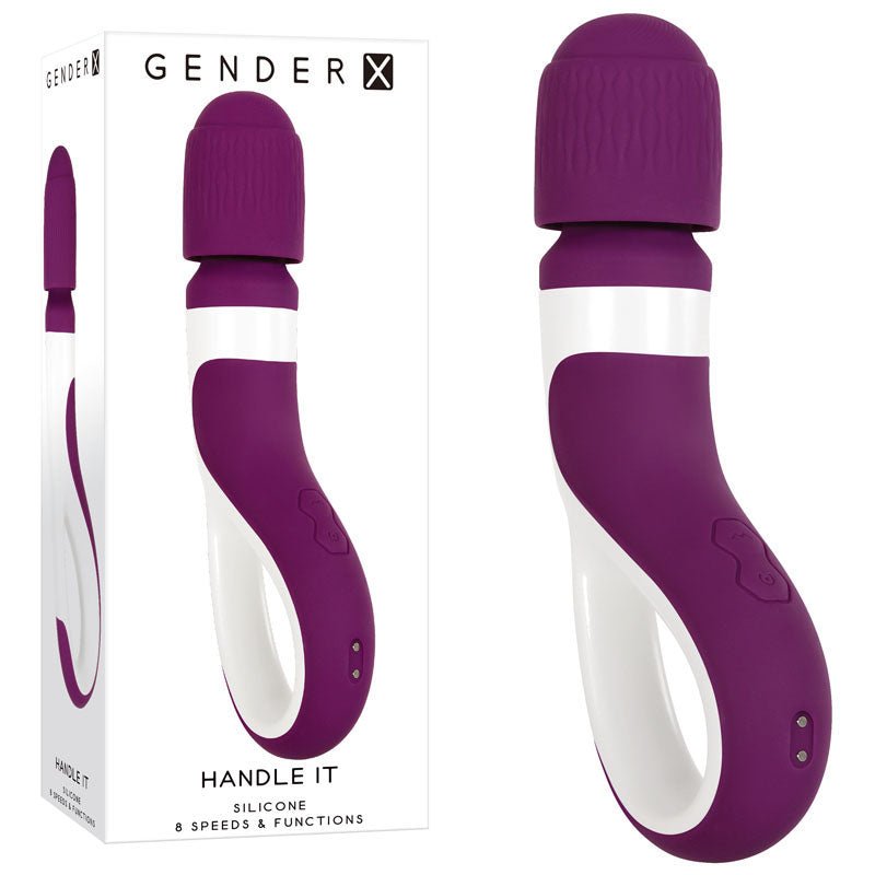 Gender X HANDLE IT - /White USB Rechargeable Massager Wand - Pleasure Den