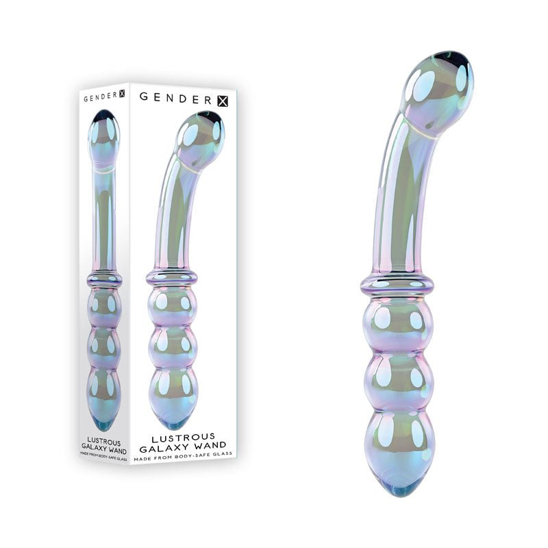 Gender X LUSTROUS GALAXY WAND - /Violet Glass 18.5 cm Double Ended Massager - Pleasure Den