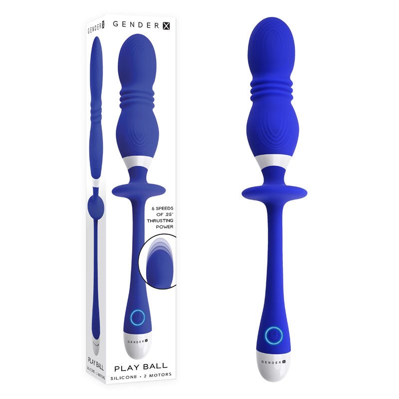 Gender X PLAY BALL - 25 cm USB Rechargeable Thrusting & Vibrating Orbs - Pleasure Den