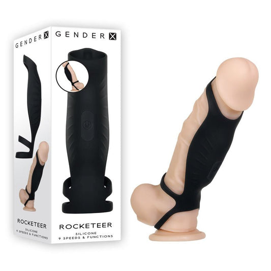 Gender X ROCKETEER - USB Rechargeable Vibrating Penis Sleeve - Pleasure Den