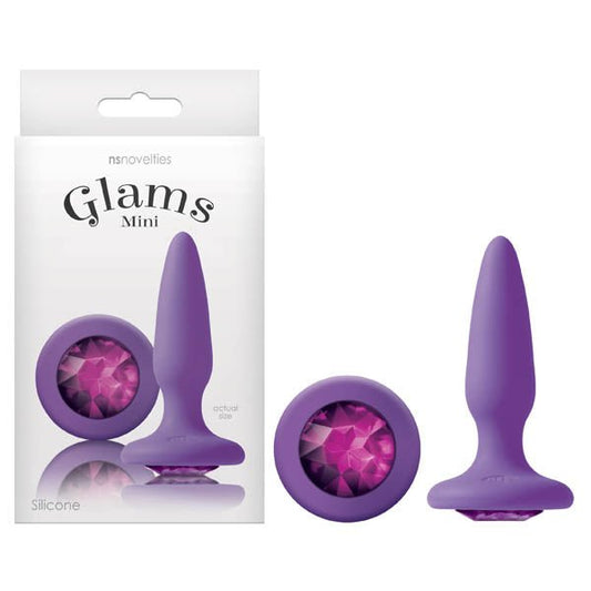 Glams Mini - 8.4 cm (3.3'') Butt Plug with Sparkling Gem - Pleasure Den