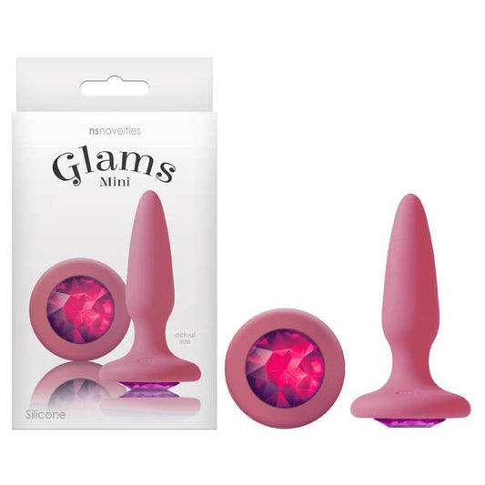 Glams Mini - 8.4 cm (3.3'') Butt Plug with Sparkling Gem - Pleasure Den