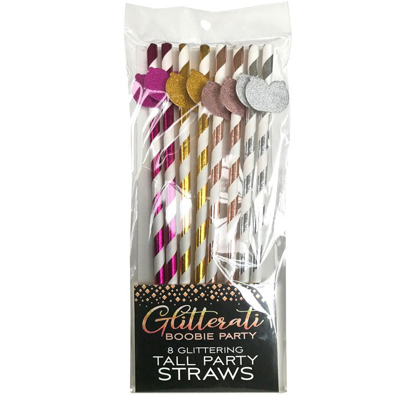 Glitterati - Boobie Tall Party Straws - Set of 8 - Pleasure Den