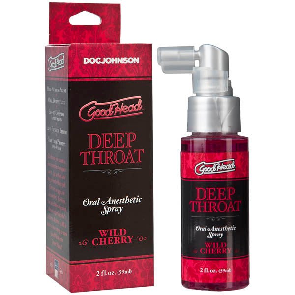 GoodHead Deep Throat Spray - Wild Cherry - Wild Cherry Flavoured Deep Throat Spray - 59 ml Bottle - Pleasure Den