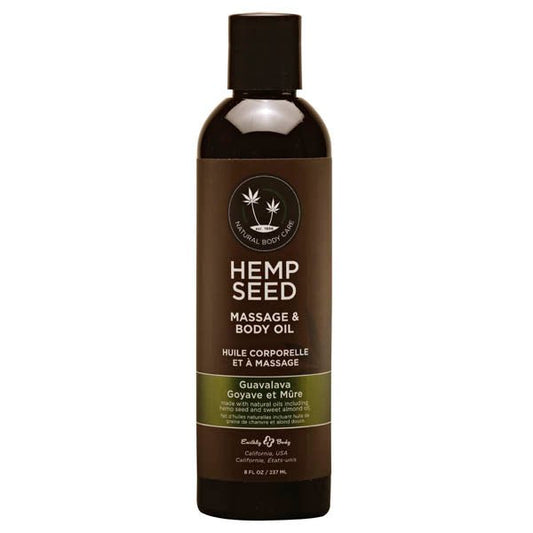 Hemp Seed Massage & Body Oil - Guavalava (Guava & Blackberry) Scented - 237 ml Bottle - Pleasure Den
