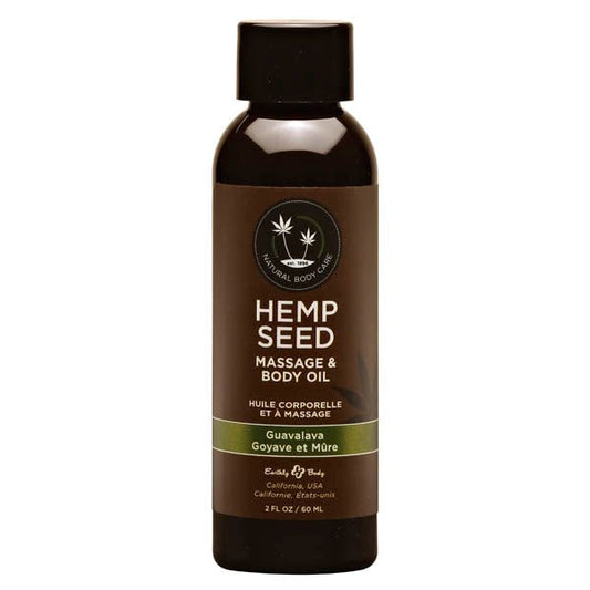 Hemp Seed Massage & Body Oil - Guavalava (Guava & Blackberry) Scented - 59 ml Bottle - Pleasure Den