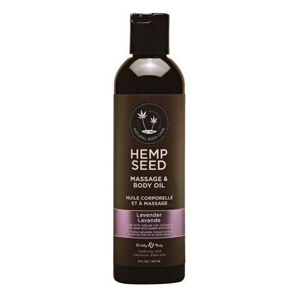 Hemp Seed Massage & Body Oil - Lavender Scented - 237 ml Bottle - Pleasure Den