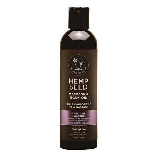 Hemp Seed Massage & Body Oil - Lavender Scented - 237 ml Bottle - Pleasure Den
