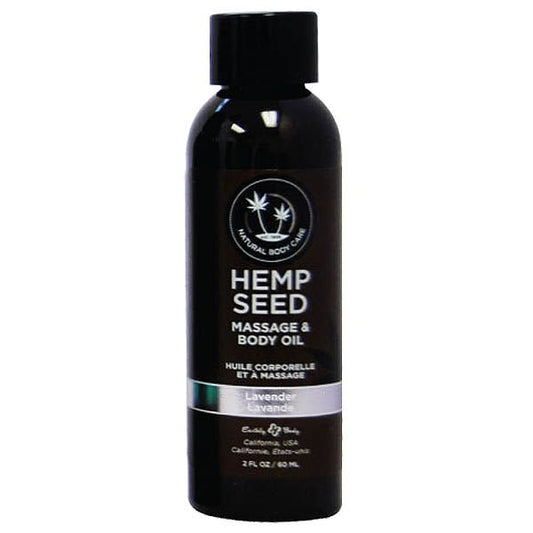 Hemp Seed Massage & Body Oil - Lavender Scented - 59 ml Bottle - Pleasure Den