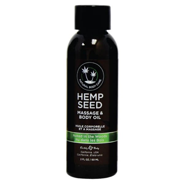 Hemp Seed Massage & Body Oil - Naked In The Woods ( Tea & Ginger) Scented - 59 ml Bottle - Pleasure Den