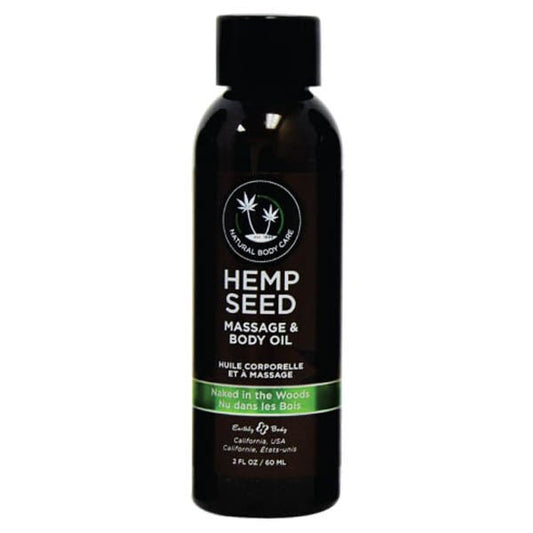 Hemp Seed Massage & Body Oil - Naked In The Woods ( Tea & Ginger) Scented - 59 ml Bottle - Pleasure Den