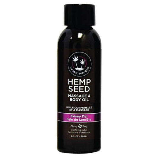 Hemp Seed Massage & Body Oil - Skinny Dip (Vanilla & Faiy Floss) Scented - 59 ml Bottle - Pleasure Den