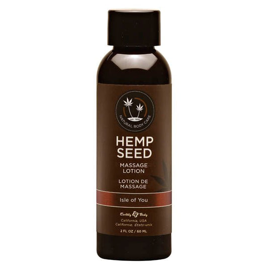Hemp Seed Massage Lotion - Isle Of You (Coconut Water, Citrus & Vanilla) Scented - 59 ml Bottle - Pleasure Den