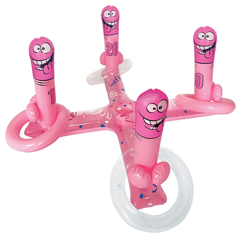 Inflatable Pecker Toss Game - Hens Novelty Game - Pleasure Den