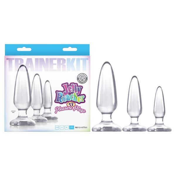 Jelly Rancher Trainer Kit - Clear Butt Plugs - Set of 3 Sizes - Pleasure Den