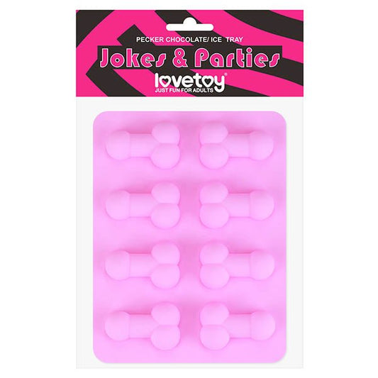 Jokes & Parties Pecker Chocolate/Ice Tray - Silicone Tray - Makes 8 Dickies - Pleasure Den