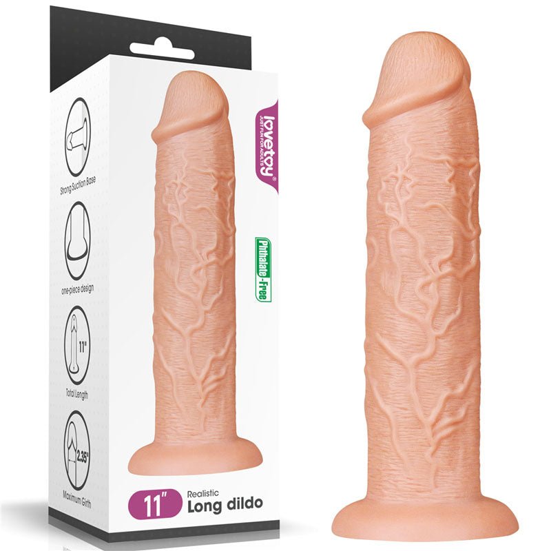 King Size 11'' Realistic Dildo - 28 cm Dong - Pleasure Den