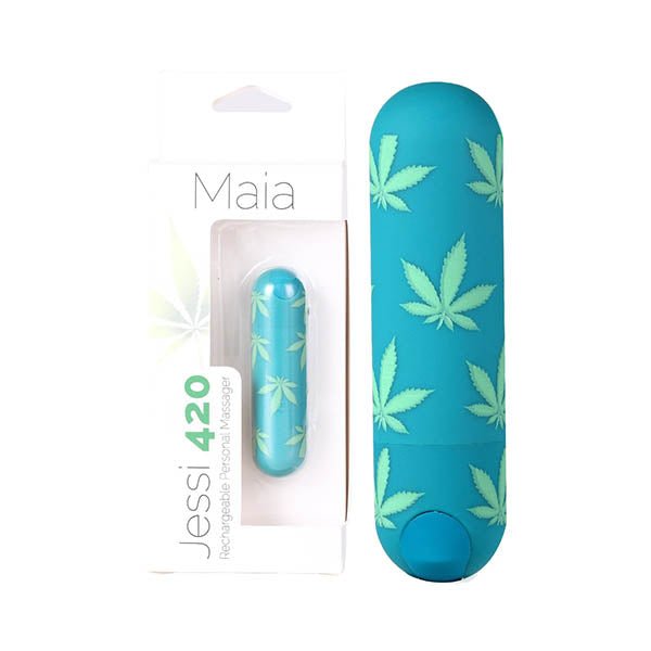 Maia Jessi 420 - Emerald 7.6 cm USB Rechargeable Bullet - Pleasure Den