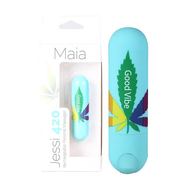 Maia Jessi 420 - Teal 7.6 cm USB Rechargeable Bullet - Pleasure Den