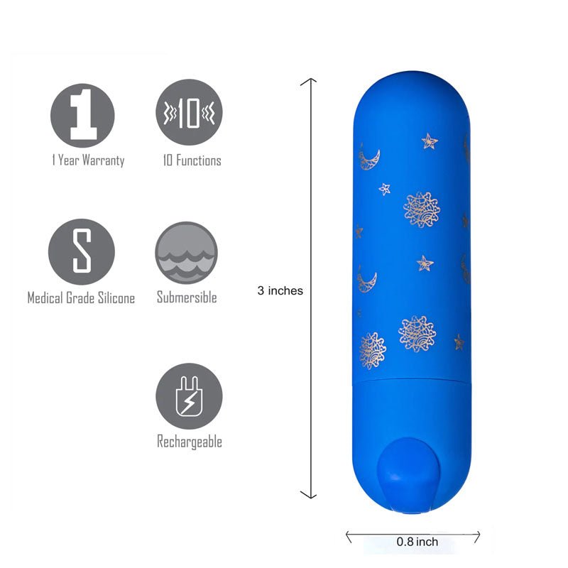 Maia Luna - 7.6 cm USB Rechargeable Bullet - Pleasure Den