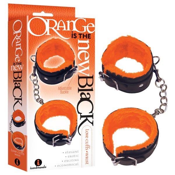 Orange Is The New Black - Love Cuffs - Wrist - Black Fluffy Wrist Restraints - Pleasure Den